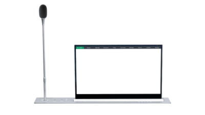 Retractable Ultra-thin Screen with MIC and Name Plate (TRI- PLSV-LDSCM17-526)